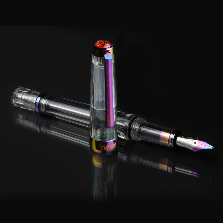 TWSBI VAC 700R Fountain Pen IRIS — flat lay