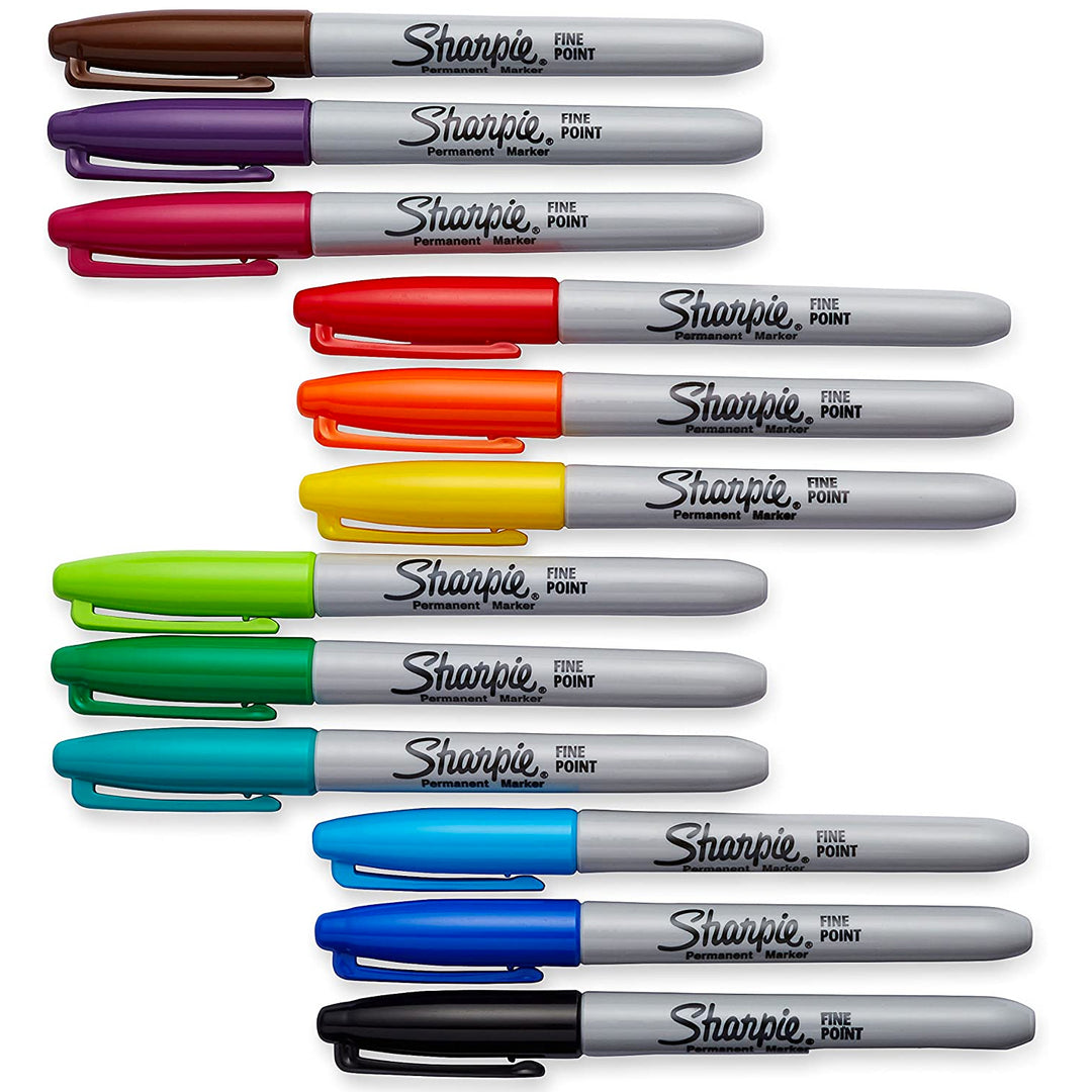Sharpie Fine Point Permanent Markers Assorted Set of 12 — detail view