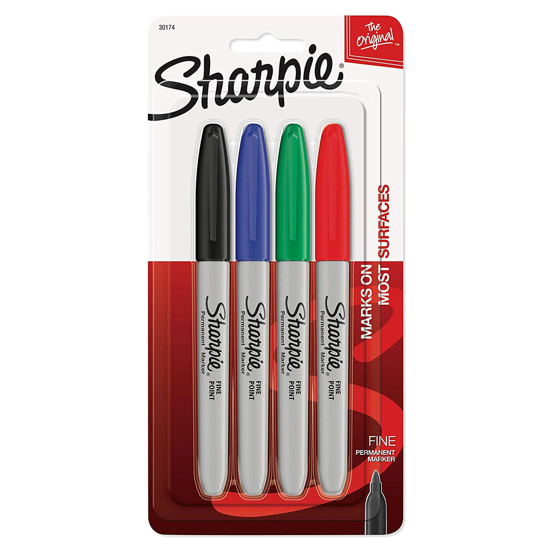 Sharpie Fine Point Permanent Markers Assorted Set of 4 — front view