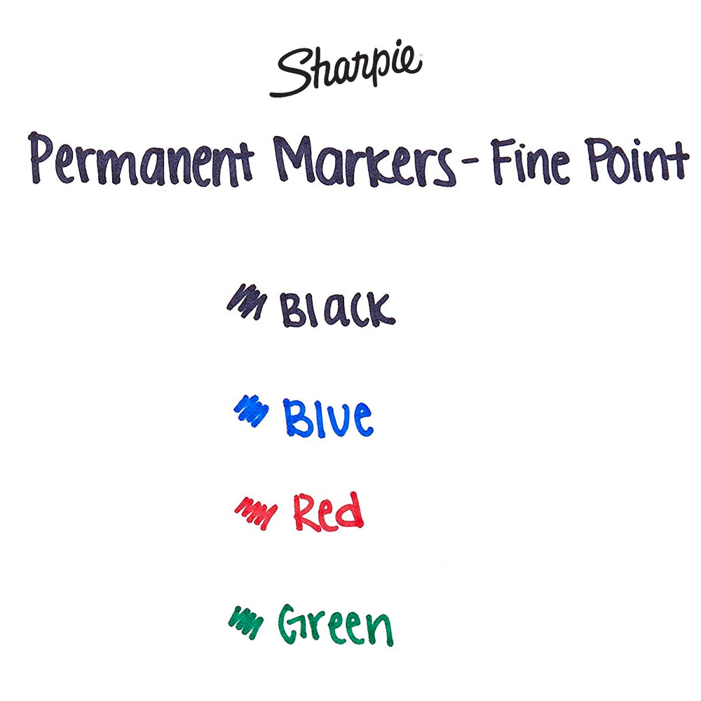 Sharpie Fine Point Permanent Markers Assorted Set of 4 — side view