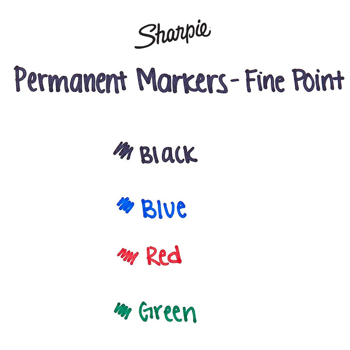 Sharpie Fine Point Permanent Markers Assorted Set of 4 — side view
