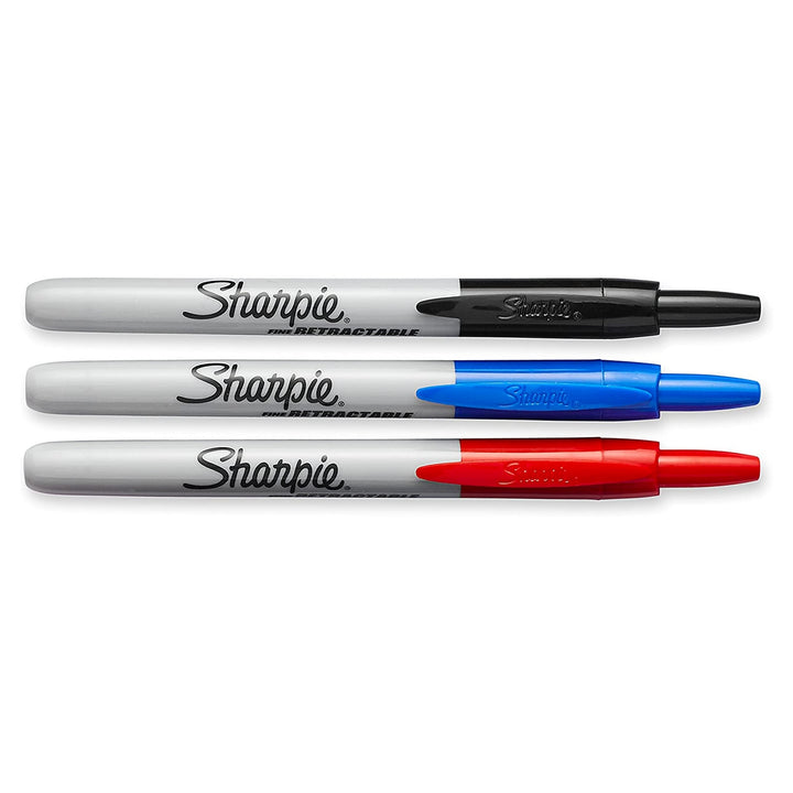 Sharpie Retractable Permanent Marker Set of 3 (Assorted) — side view