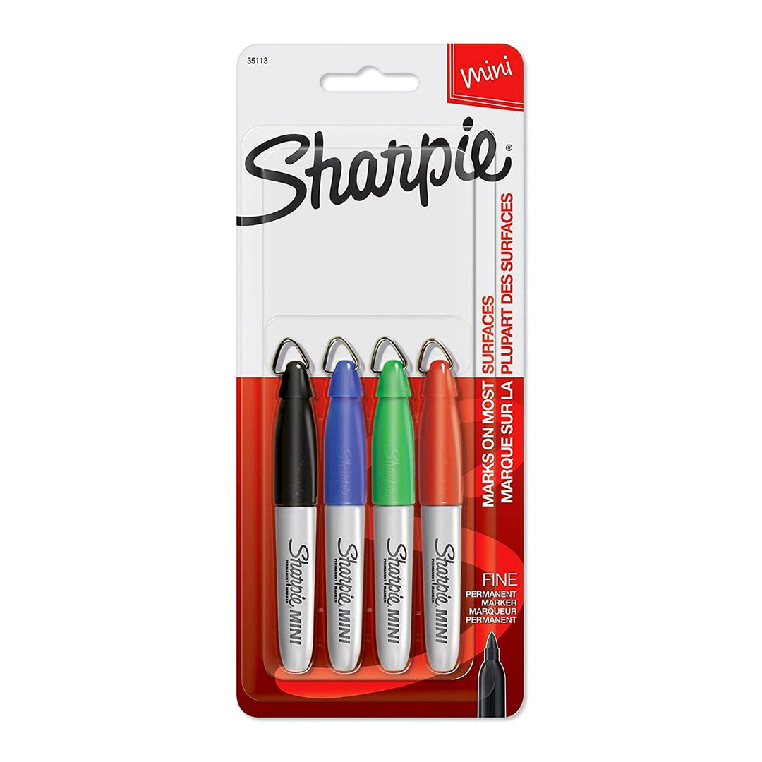 Sharpie Mini Fine Point Permanent Markers Set of 4 — front view
