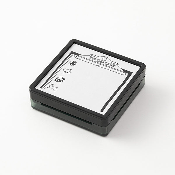 Midori Paintable Stamp Pre-inked To do list — side view