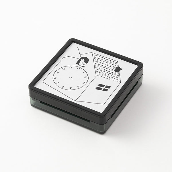 Midori Paintable Stamp Pre-inked Clock — side view