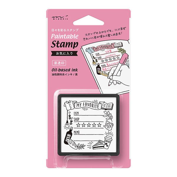 Midori Paintable Stamp Pre-inked My favorite — front view