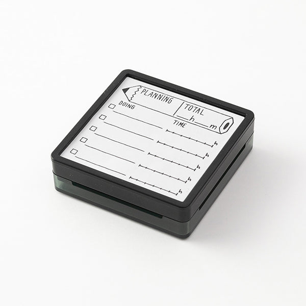 Midori Paintable Stamp Pre-inked Planning — side view