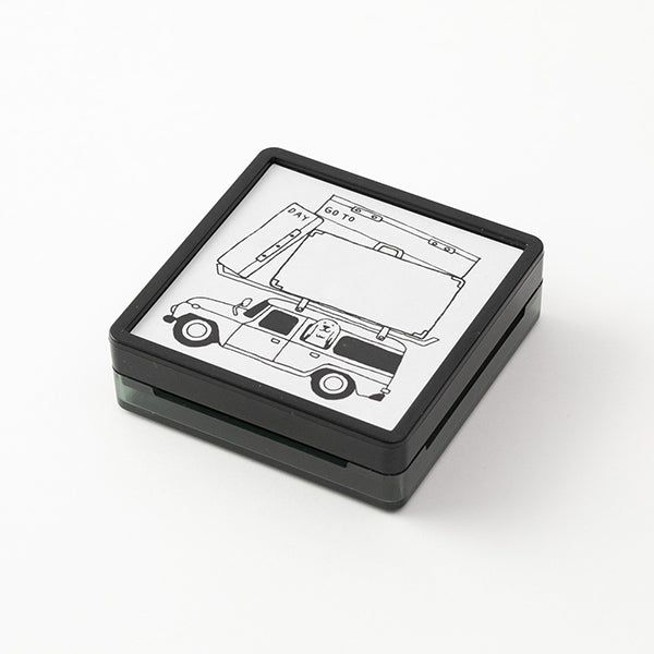 Midori Paintable Stamp Pre-inked Going out — side view