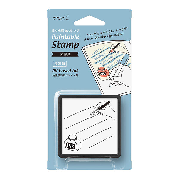 Midori Paintable Stamp Pre-inked Stationery — front view