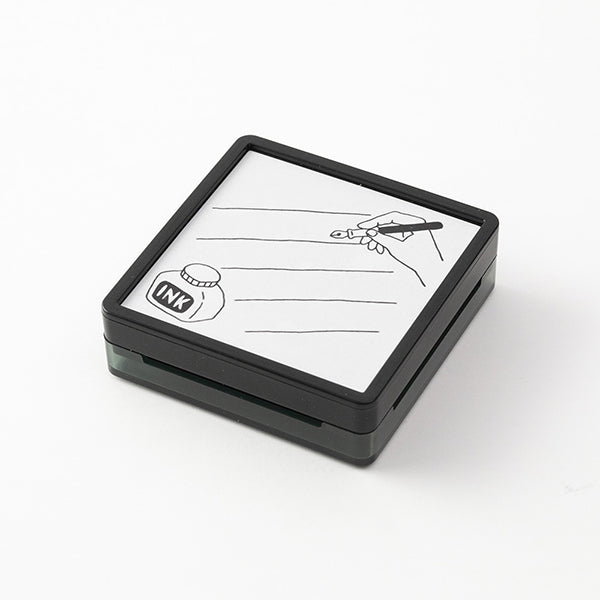 Midori Paintable Stamp Pre-inked Stationery — side view