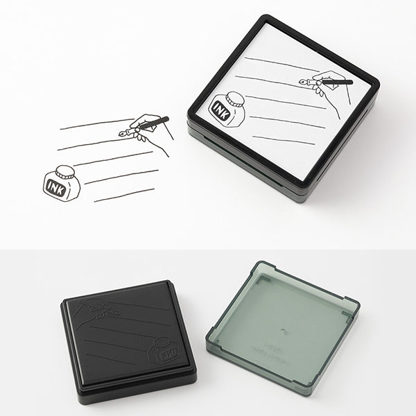 Midori Paintable Stamp Pre-inked Stationery — detail view