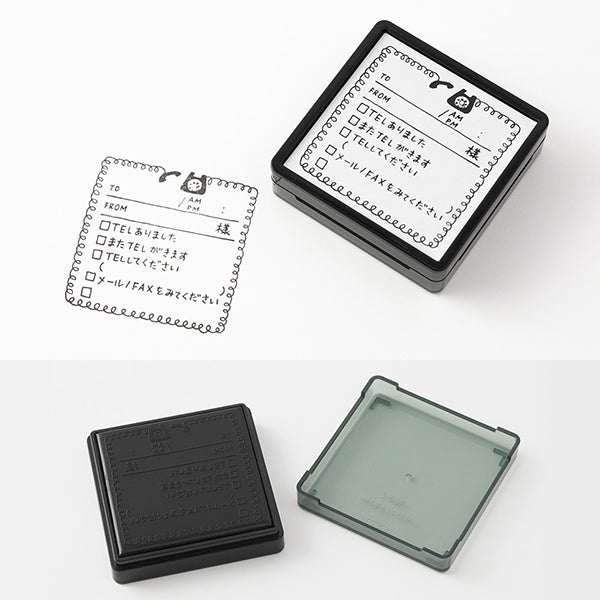 Midori Paintable Stamp Pre-inked Telephone — detail view