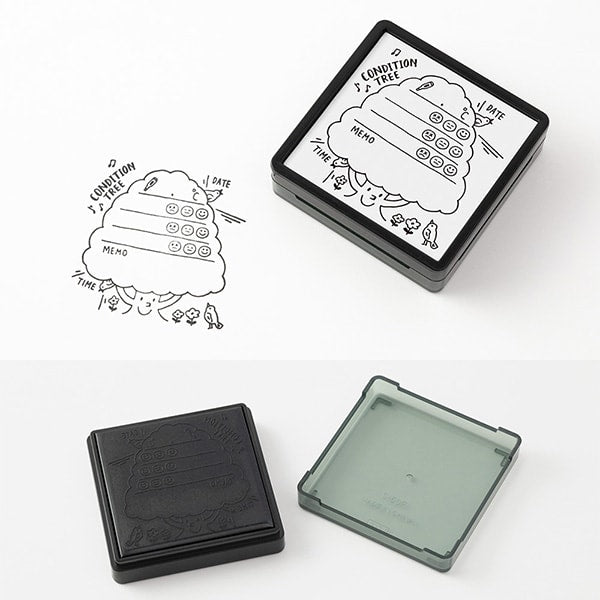 Midori Paintable Stamp Pre-inked Health Management — detail view