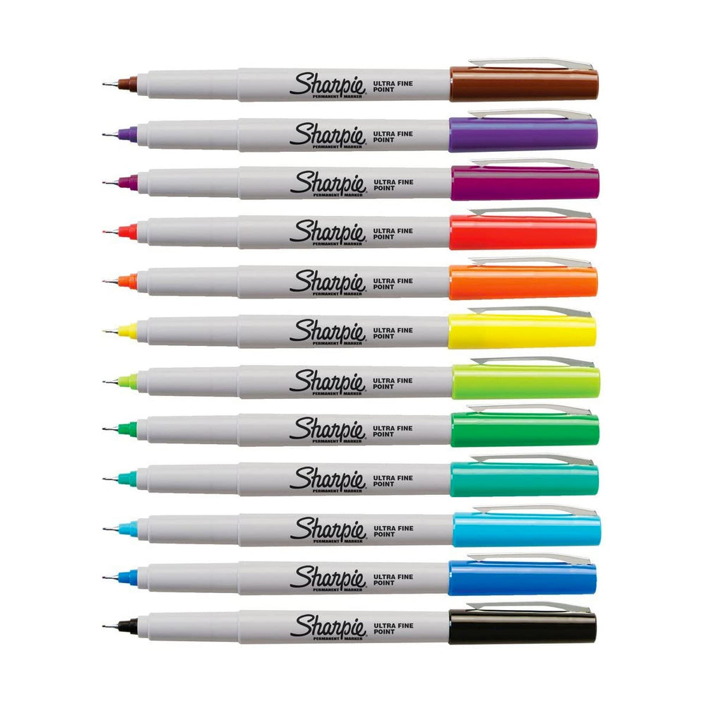 Sharpie Ultra Fine Point Permanent Markers Assorted Set of 12 — side view
