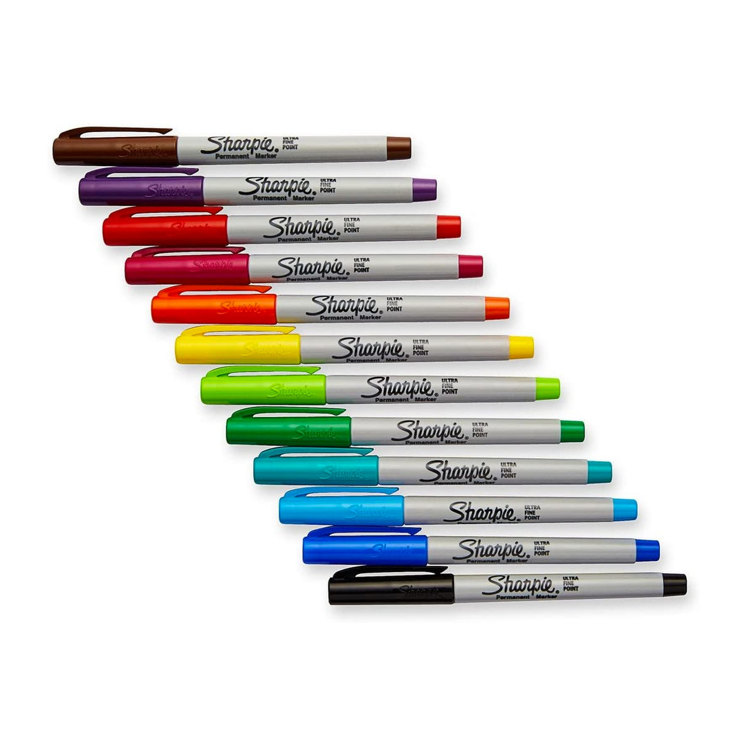 Sharpie Ultra Fine Point Permanent Markers Assorted Set of 12 — detail view