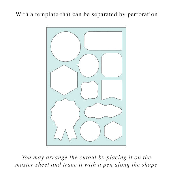 Hitotoki Masking Tape Book PostCard Size Variety — pattern detail