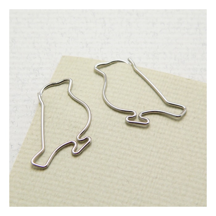 Midori D-Clips Paper Clip Bird — side view