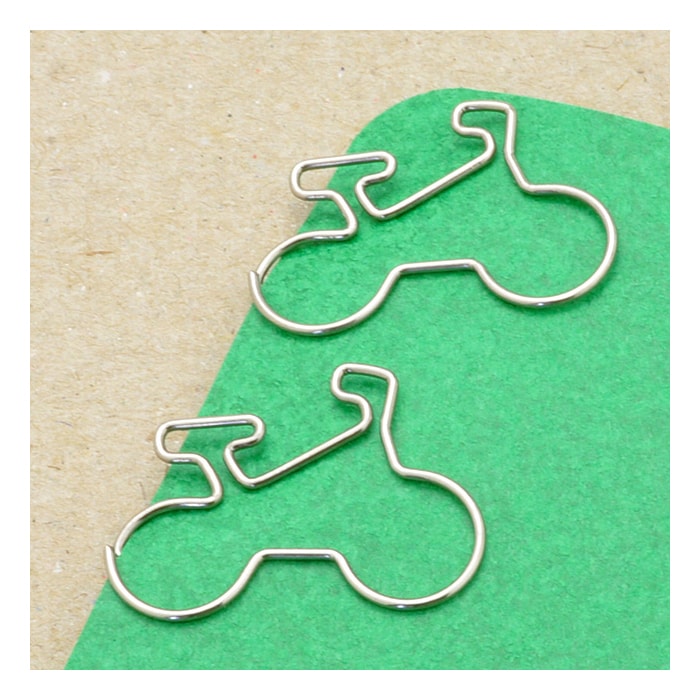 Midori D-Clips Paper Clip Bicycle — side view