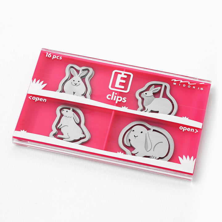 Midori E-Clips Paper Clip Etching Clips Dog / Cat / Rabbit / Bird / Zoo / Dinosaur/ Fruit/ Stationary