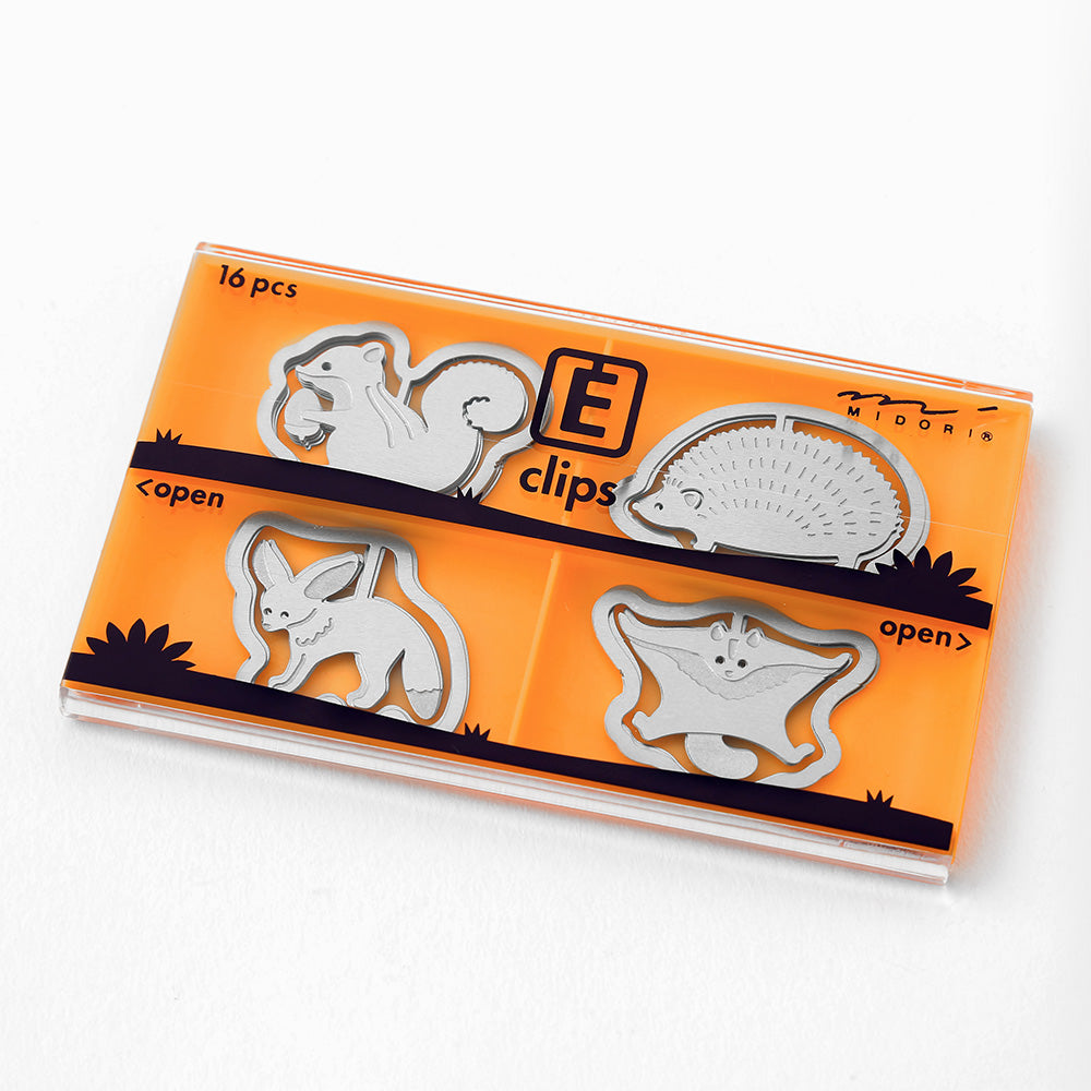 Midori E-Clips Paper Clip Etching Clips Dog / Cat / Rabbit / Bird / Zoo / Dinosaur/ Fruit/ Stationary