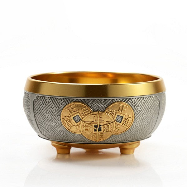 Royal Selangor Wealth Bowl Gold — side view