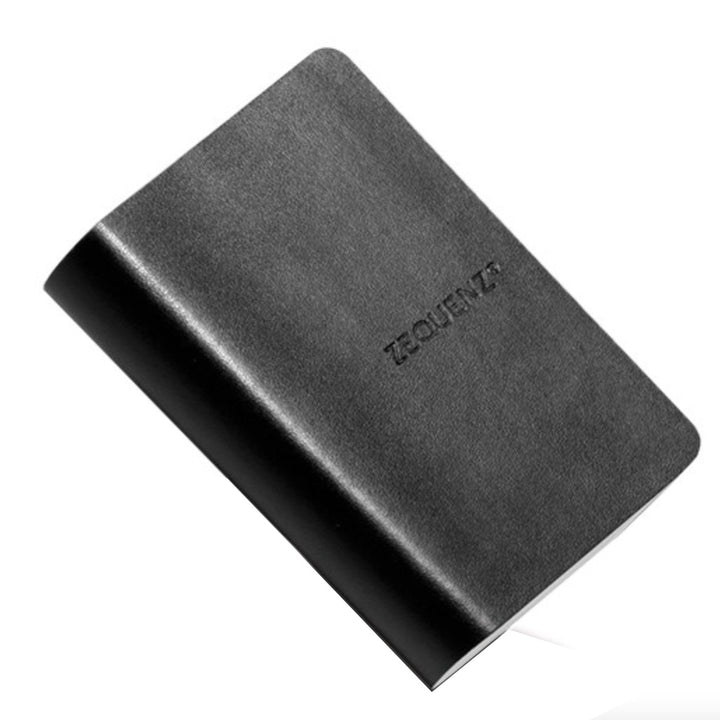 Zequenz Signature Classic Notebook A7 — flat lay