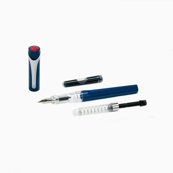 TWSBI SWIPE Fountain Pen Prussian Blue — flat lay
