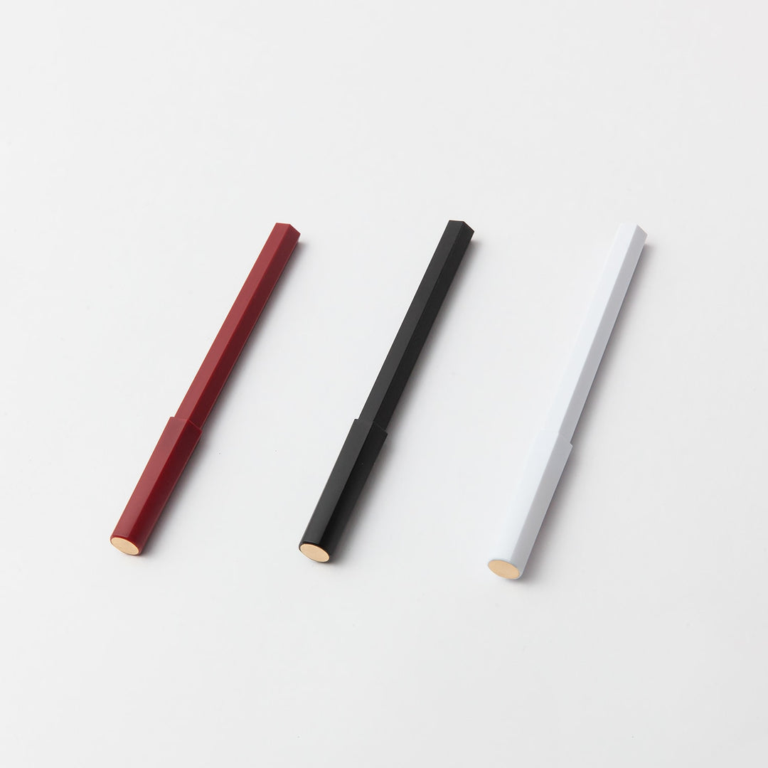 Ystudio Resin Rollerball Pen Red — flat lay