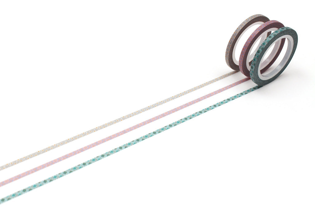 MT Slim Washi Tape - Cross Stitch — applied on surface