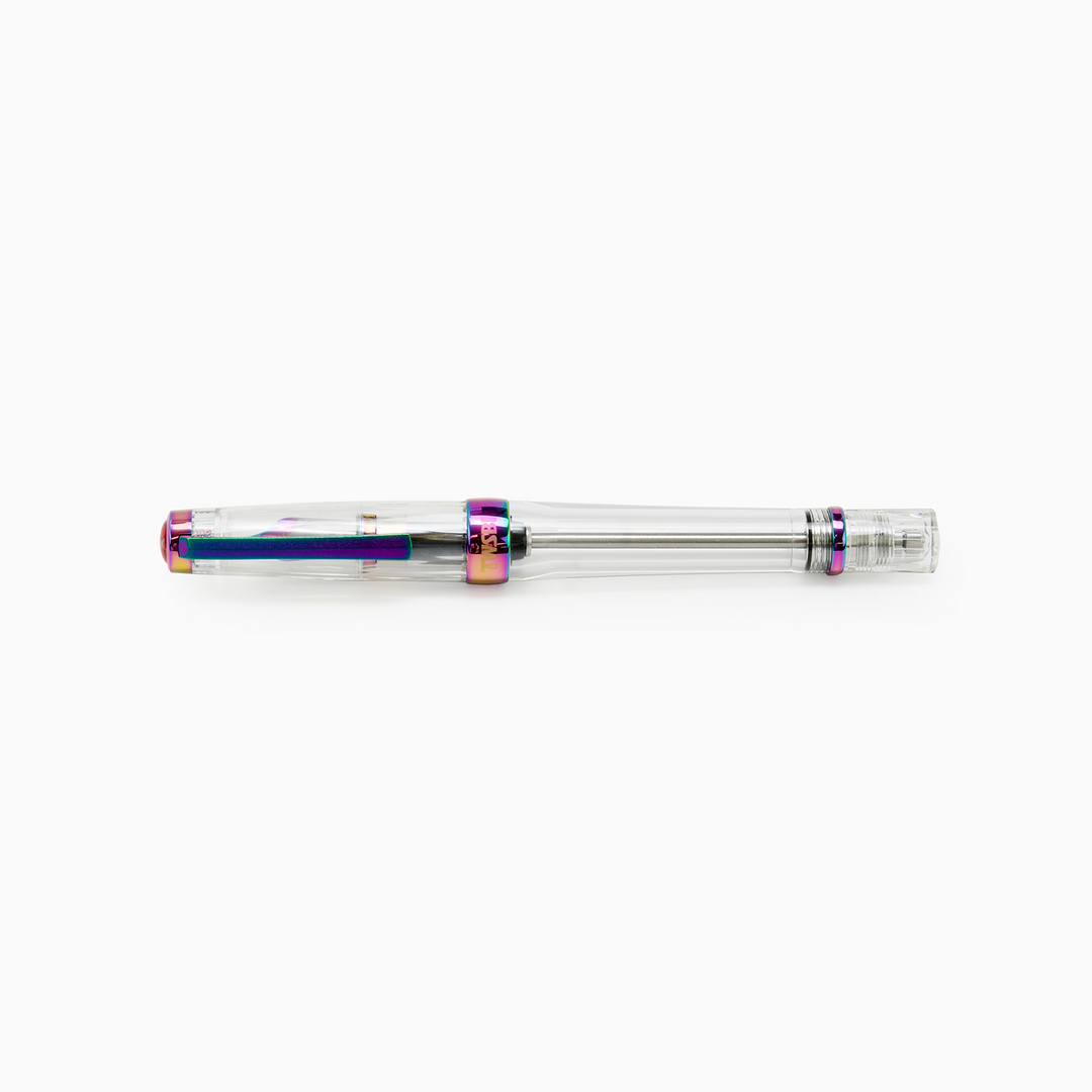 TWSBI VAC 700R Fountain Pen IRIS — flat lay