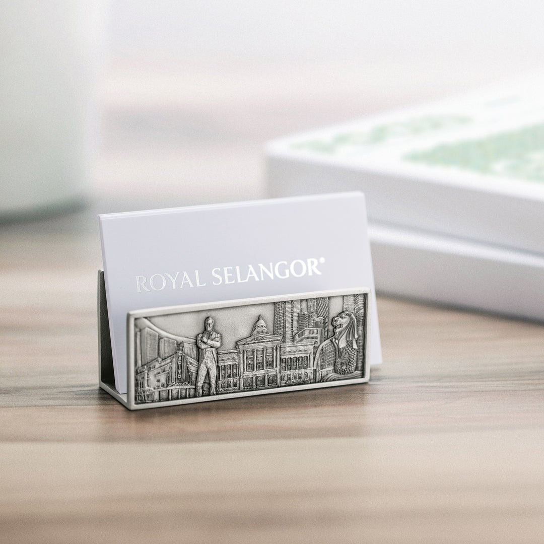 Royal Selangor Civic District Card Holder — close-up