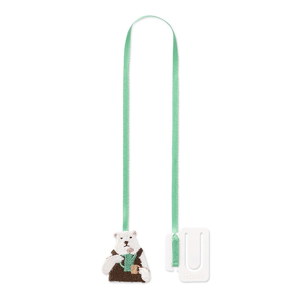 Midori Embroidery Bookmarker Polar Bear — side view