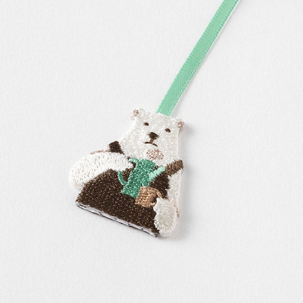 Midori Embroidery Bookmarker Polar Bear — detail view