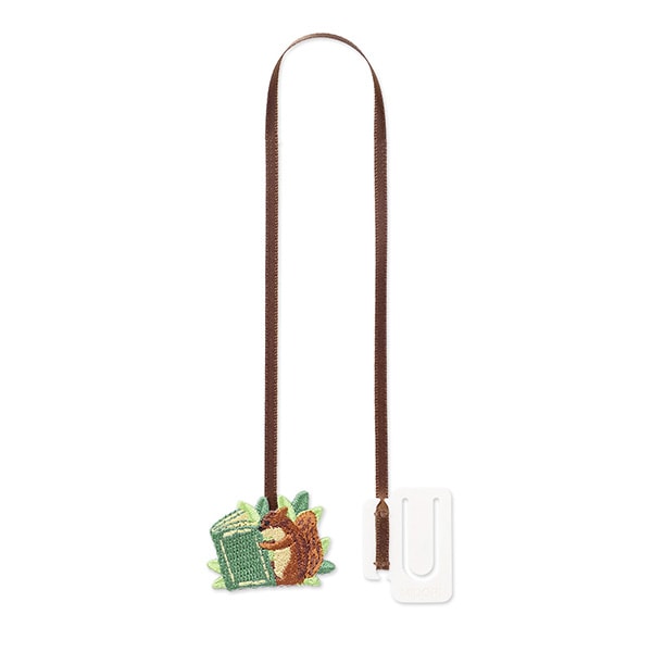 Midori Embroidery Bookmarker Squirrel — side view