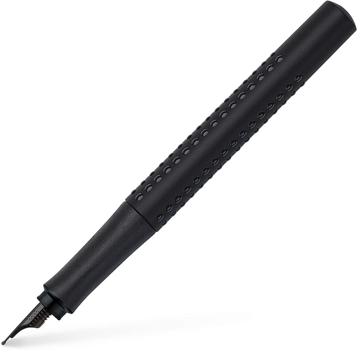 Faber-Castell Grip Edition Fountain Pen &amp; Ballpoint Pen Set All Black [Pre-Order] — side view