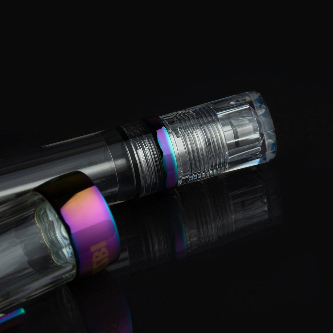 TWSBI VAC 700R Fountain Pen IRIS — flat lay