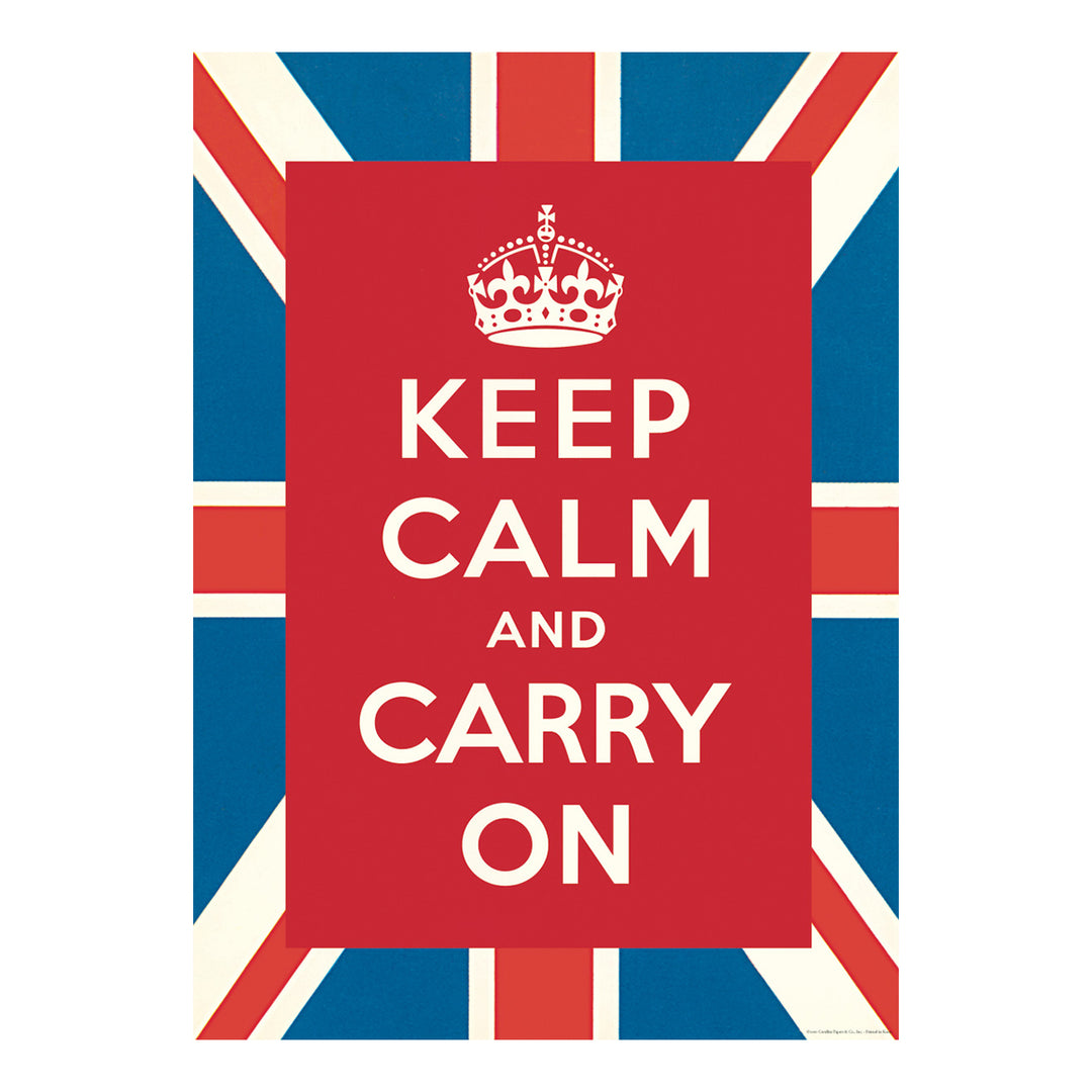 Cavallini Wrapping Paper Keep Calm And Carry On — front view