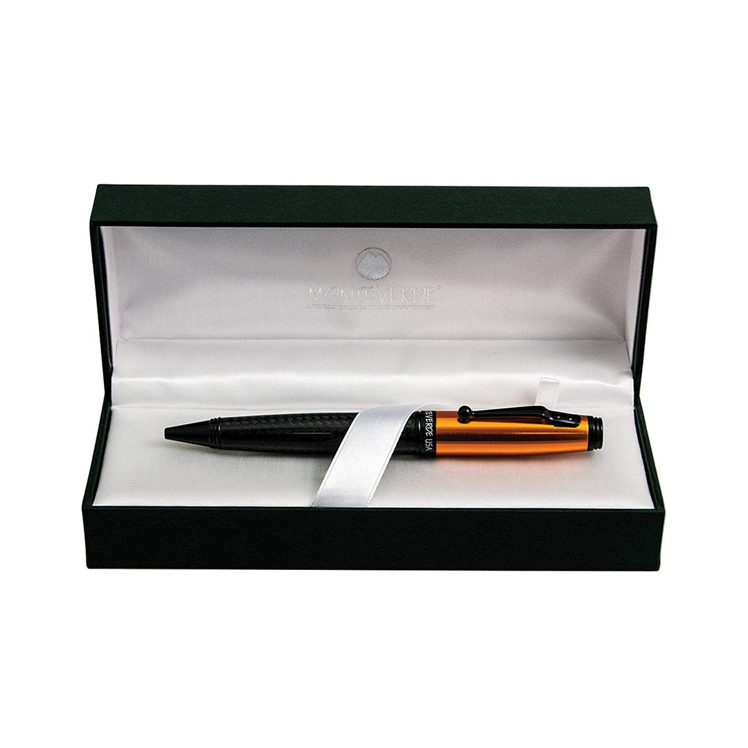 Monteverde Invincia Ballpoint Orange Anodized — with packaging