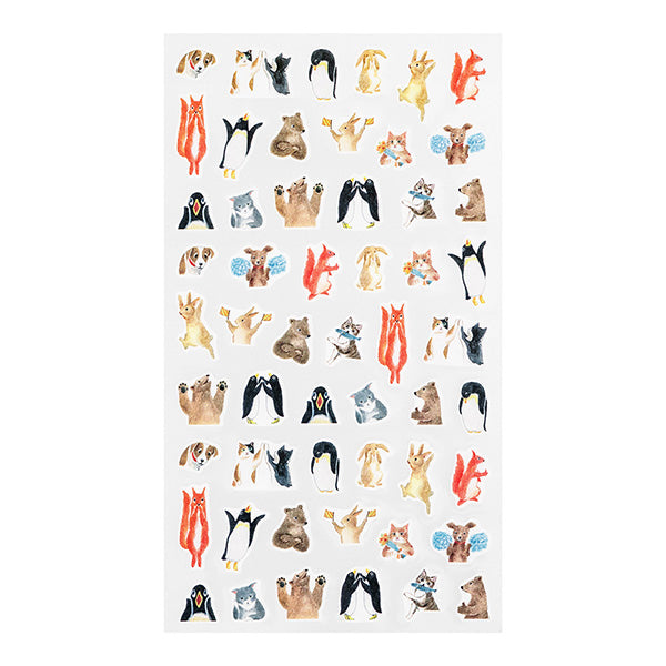 Midori Sticker Daily Records Animal Feelings — side view