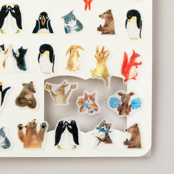 Midori Sticker Daily Records Animal Feelings — with packaging