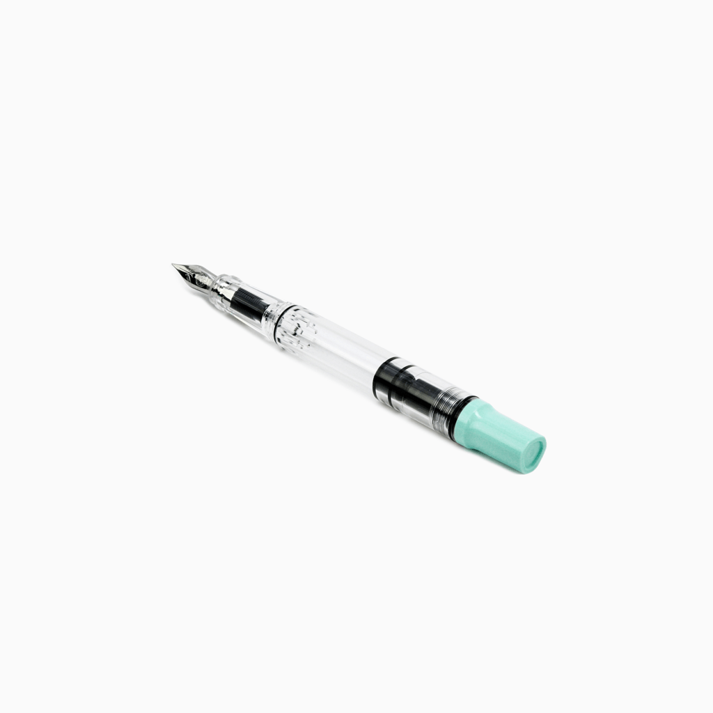 TWSBI ECO-T Fountain Pen Mint Blue — flat lay