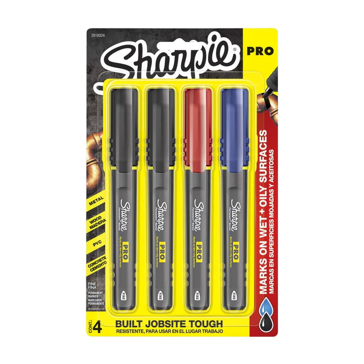Sharpie Pro Permanent Marker Set of 4 (for Wet &amp; Oily Surface) — front view