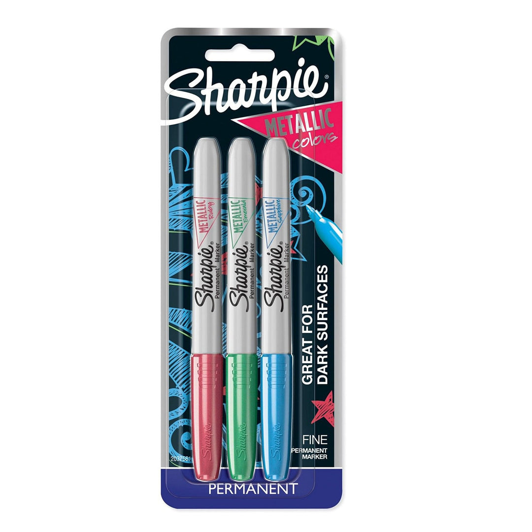 Sharpie® Fine Metallic Markers Set of 3 — front view