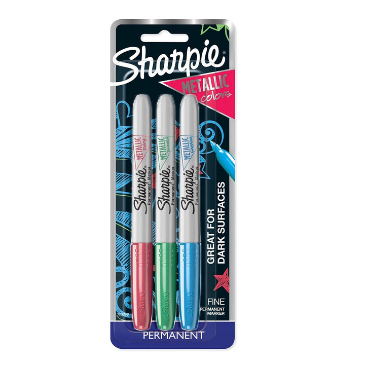Sharpie® Fine Metallic Markers Set of 3 — front view