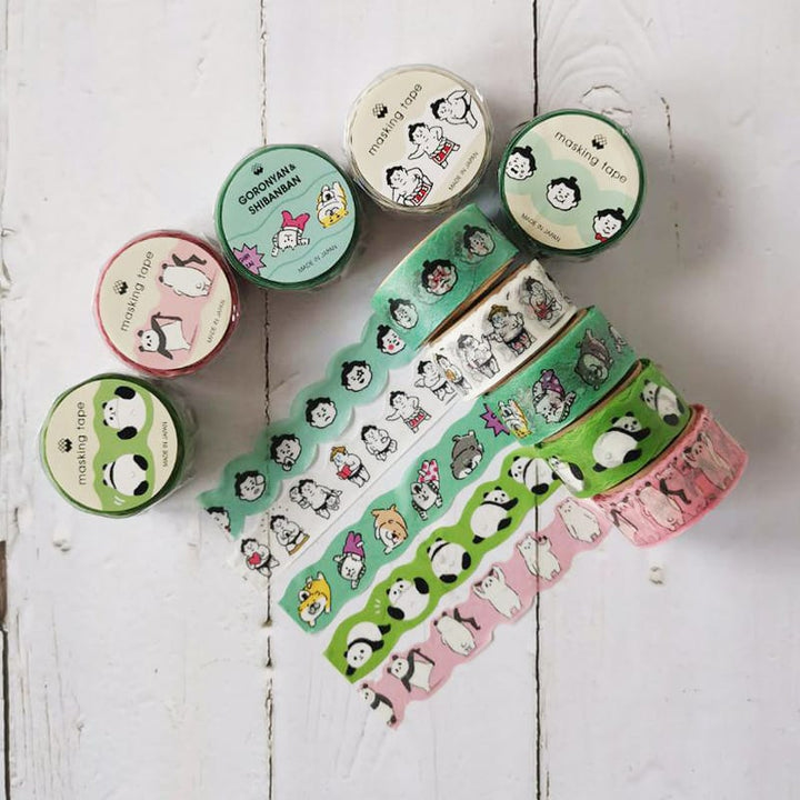 Mind Wave Shibanban Washi Tape Gu-tara — applied on surface