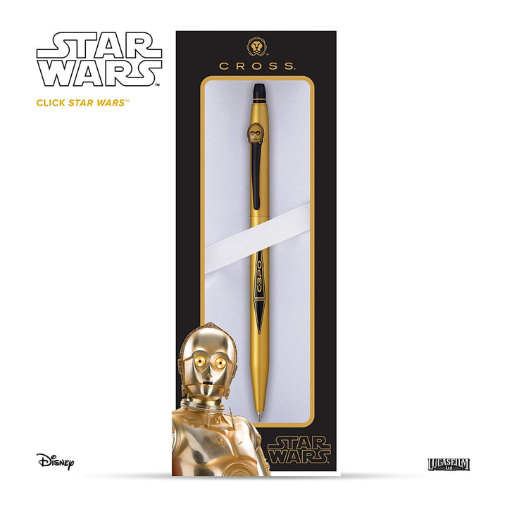 Cross Click Star Wars C-3PO Rollerball Pen — writing at an angle