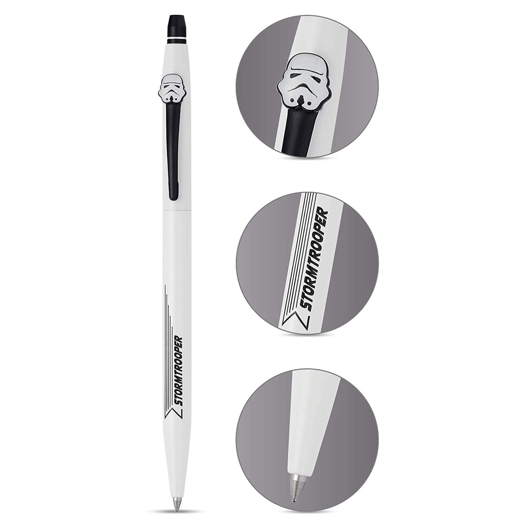 Cross Click Star Wars Stormtrooper Rollerball Pen With Jot Zone Journal Gift Set — in use