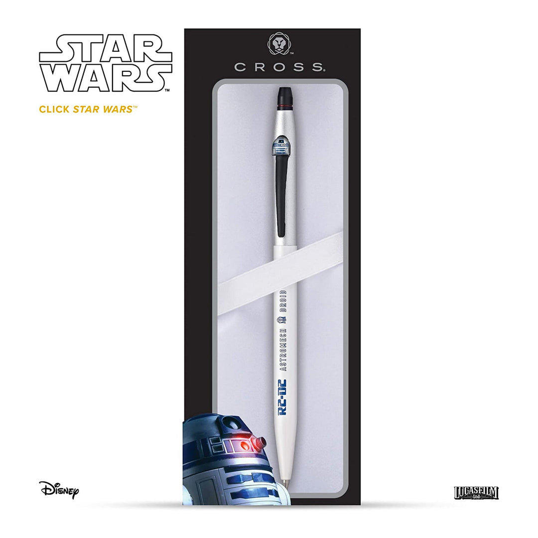 Cross Click Star Wars R2 D2 Rollerball Pen — writing at an angle