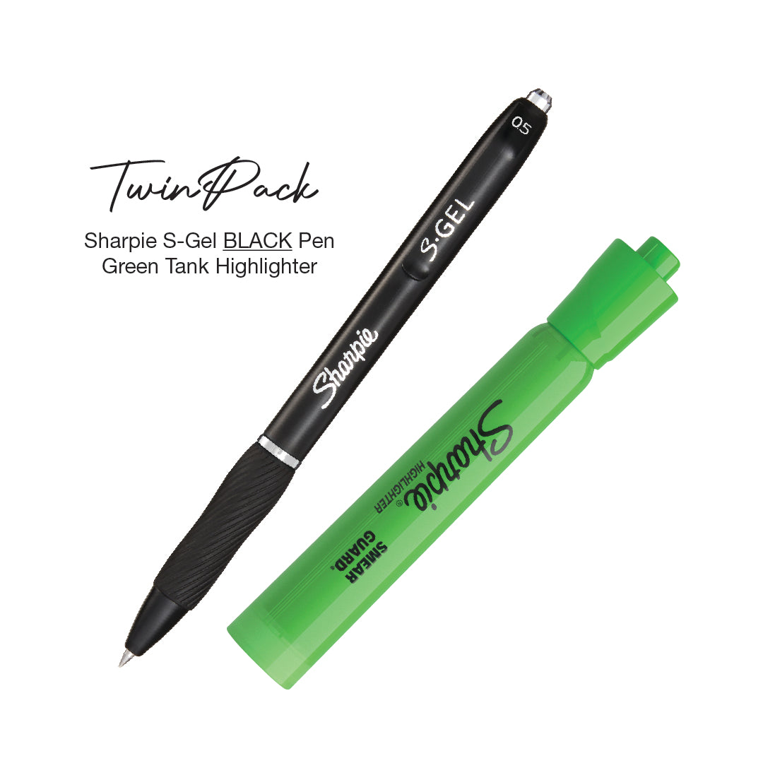 Sharpie Pen S Gel 0.5mm with Tank Highlighter Value Pack — front view