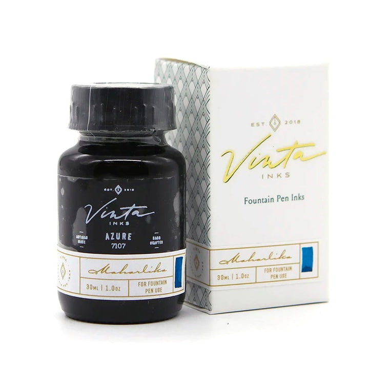 Vinta Inks 30ml Ink Bottle Azure (Maharlika 7107) — with pen